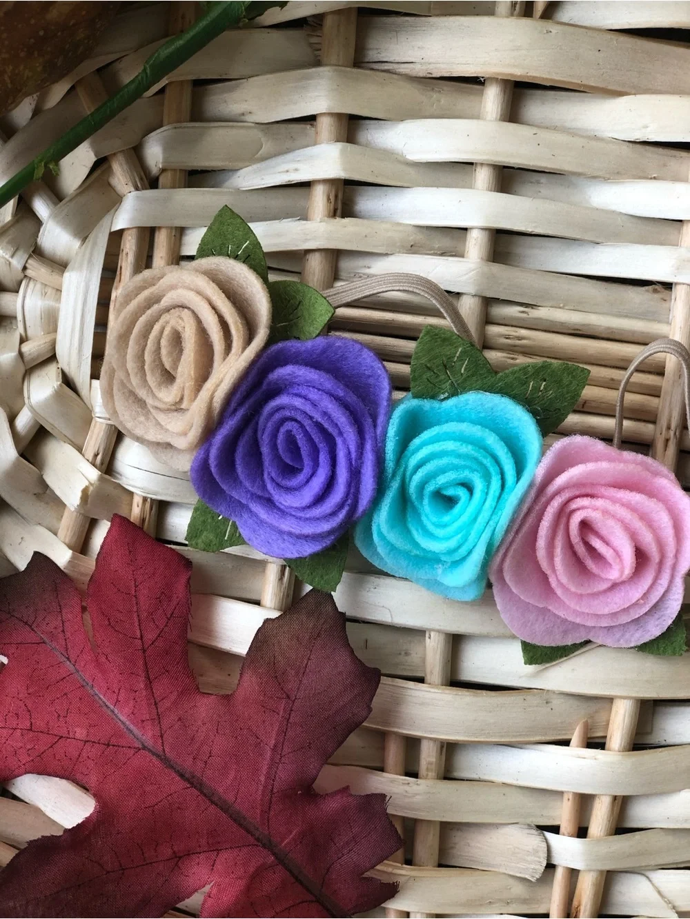 Felt Flower Baby Headband Handmade Floral Hair Accessory